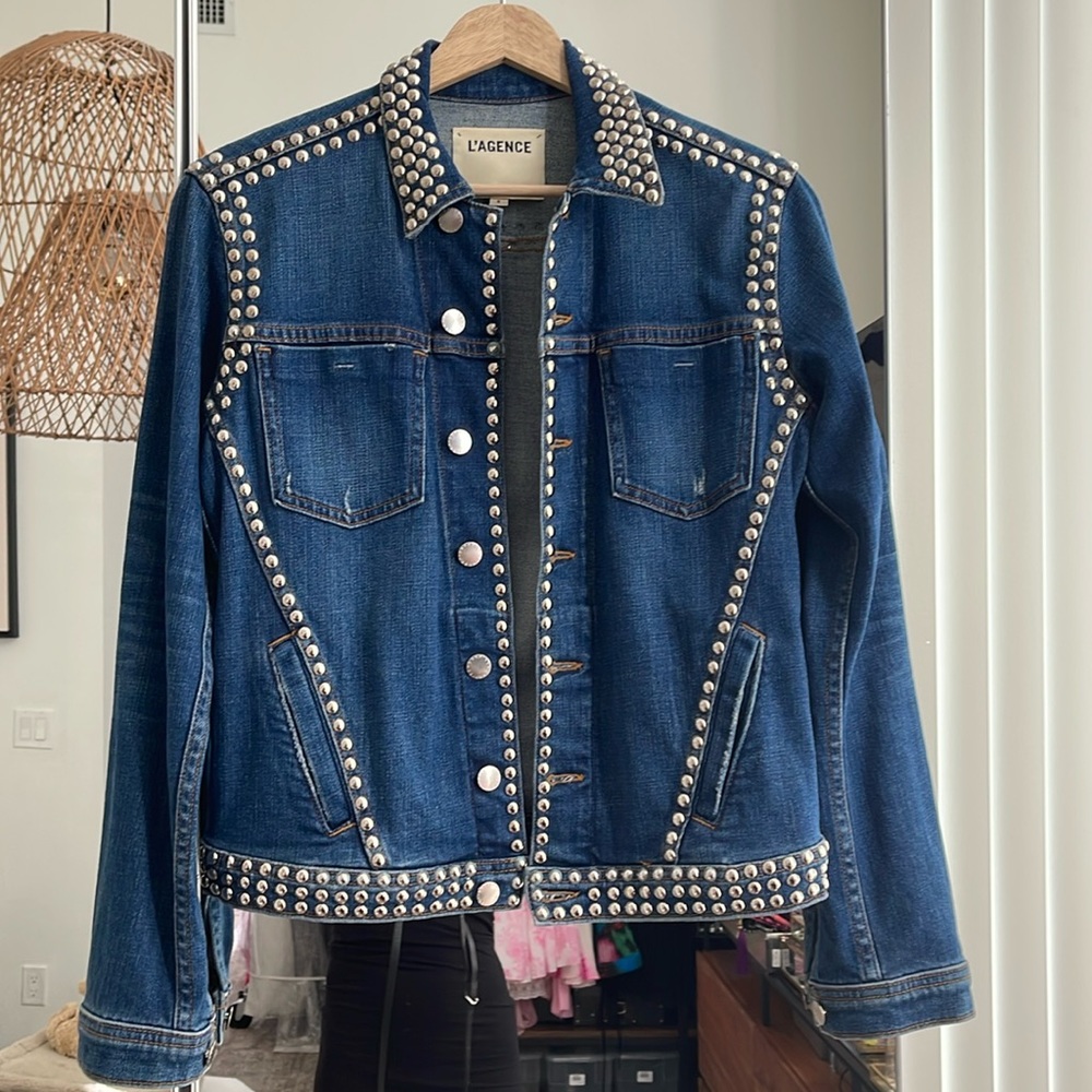 L’Agence new without tags small jeans studded jacket bought at Intermix